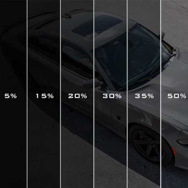 درصد تیرگی شیشه دودی خودرو